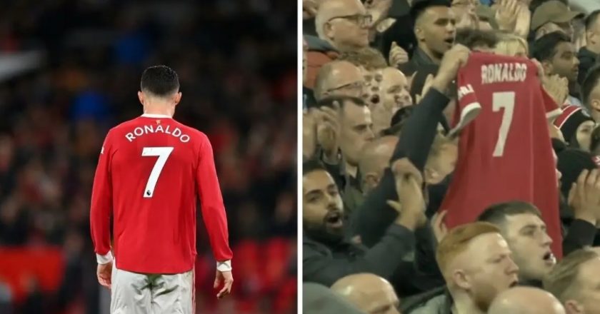 Adeptos de Liverpool e Manchester unidos a cantar por Cristiano Ronaldo
